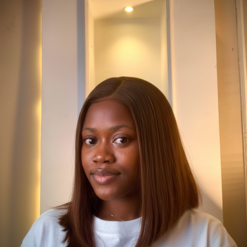 10” 5*5 Sdd chestnut Bob paired with dark root 💯 human hair